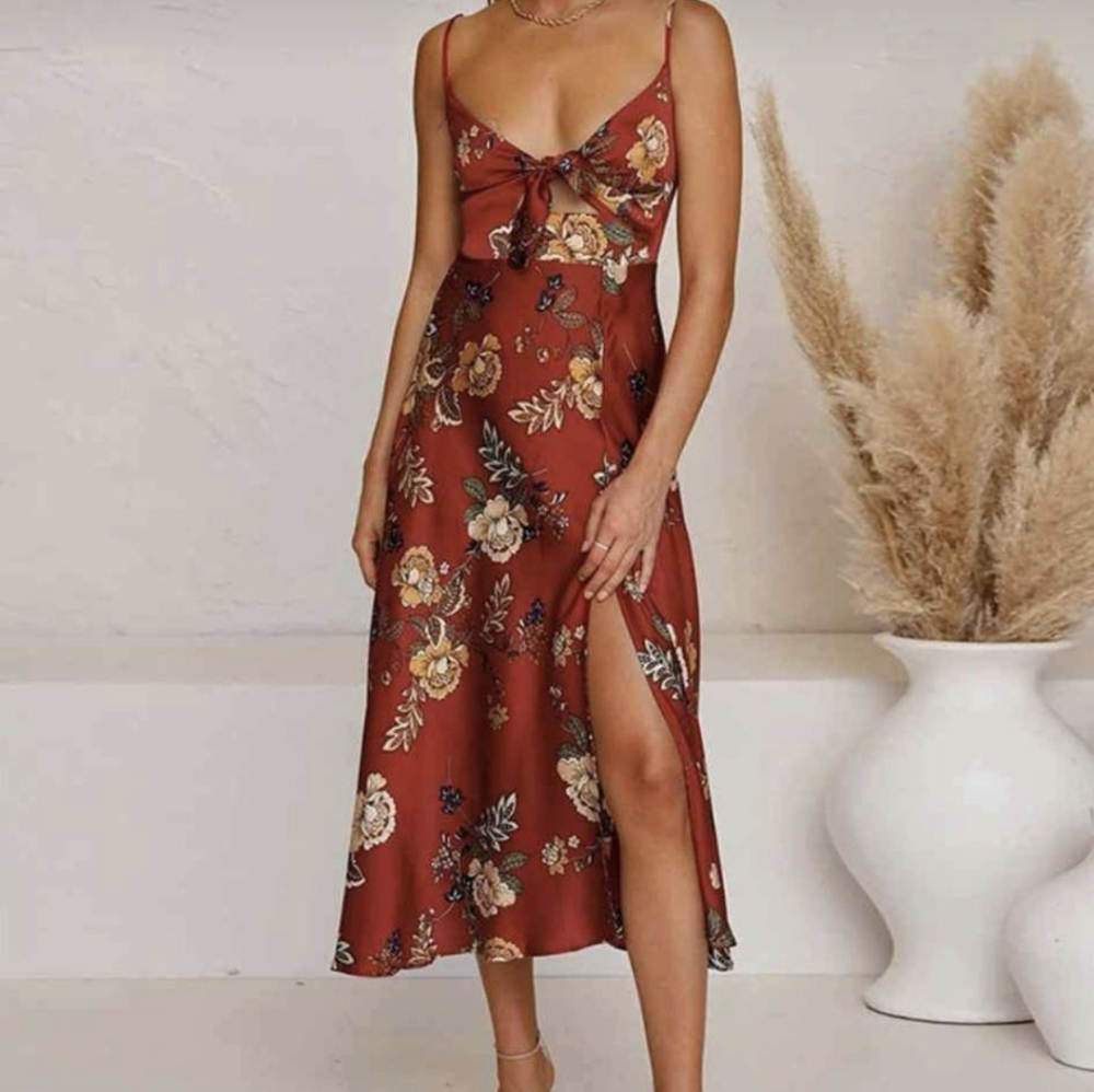 Floral Silky Dress